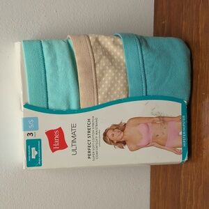 Women's 5/S Hanes Ultimate 3pk Hipster Panties, 95% Cotton Perfect Stretch